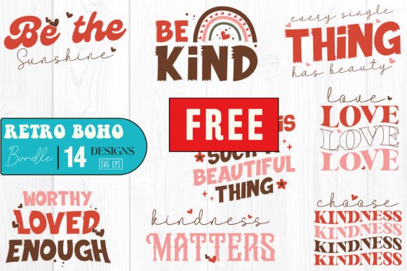 Free Retro Boho Bundle SVG Designs Review