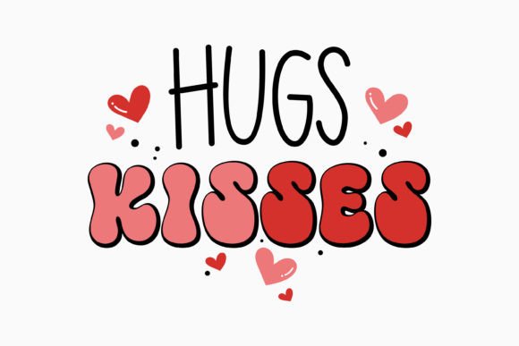 Hugs Kisses Retro Valentines Day SVG Review