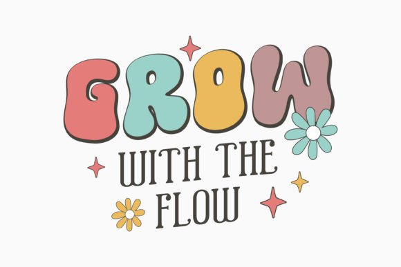 Retro Kindness Positive Quotes SVG Grow Review